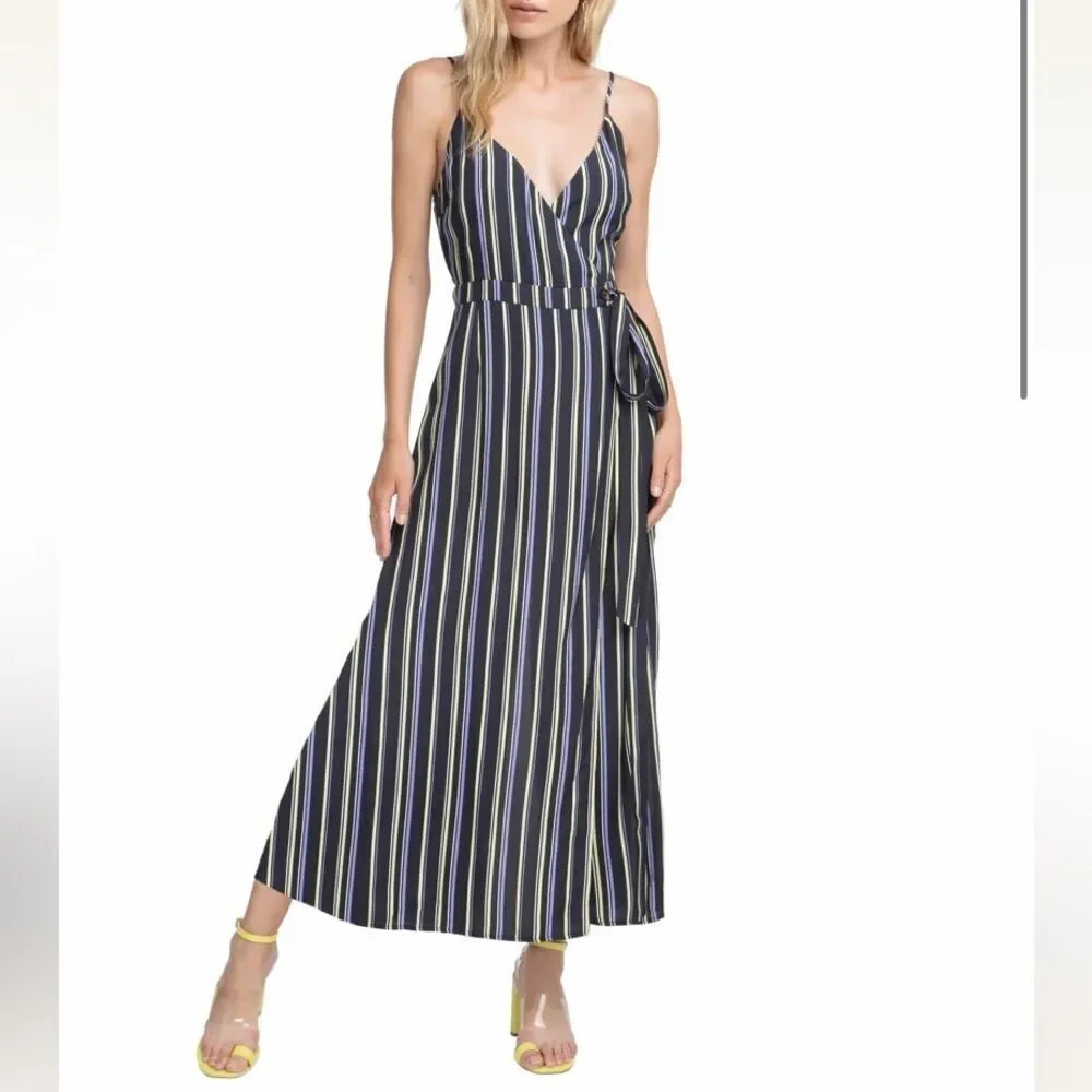 ASTR Frances Striped Jumpsuit